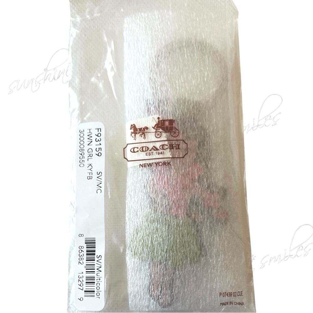 COACH Hawaiian Dancing Hula Girl w/ Lei Bag Charm FOB Keychain #F93159 *RARE* - Picture 6 of 8